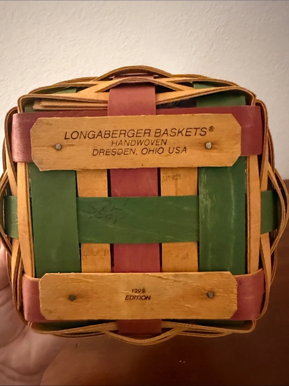 Longaberger Easter 1999 Basket with Removable Bunny